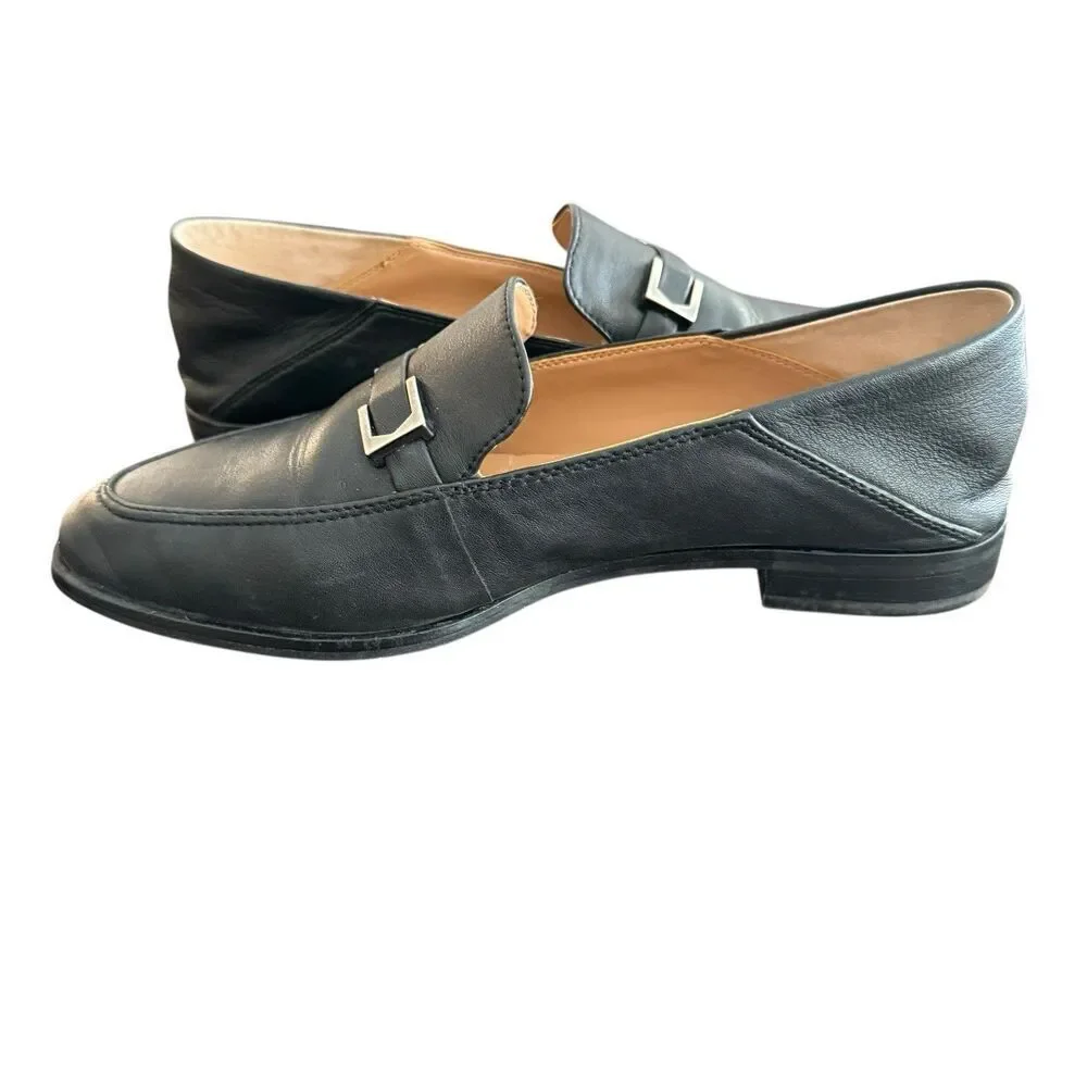 Vince Camuto Cakella Leather Loafer Black Shoes Size 9.5M - Picture 2 of 6